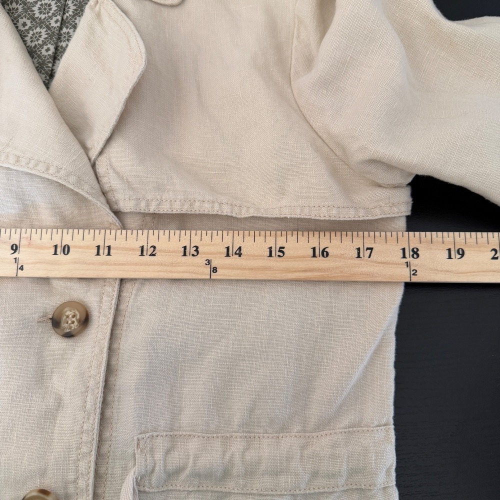 Sanctuary Linen Utility Jacket Beige‎ Double Breasted Belted XS - Picture 5 of 9